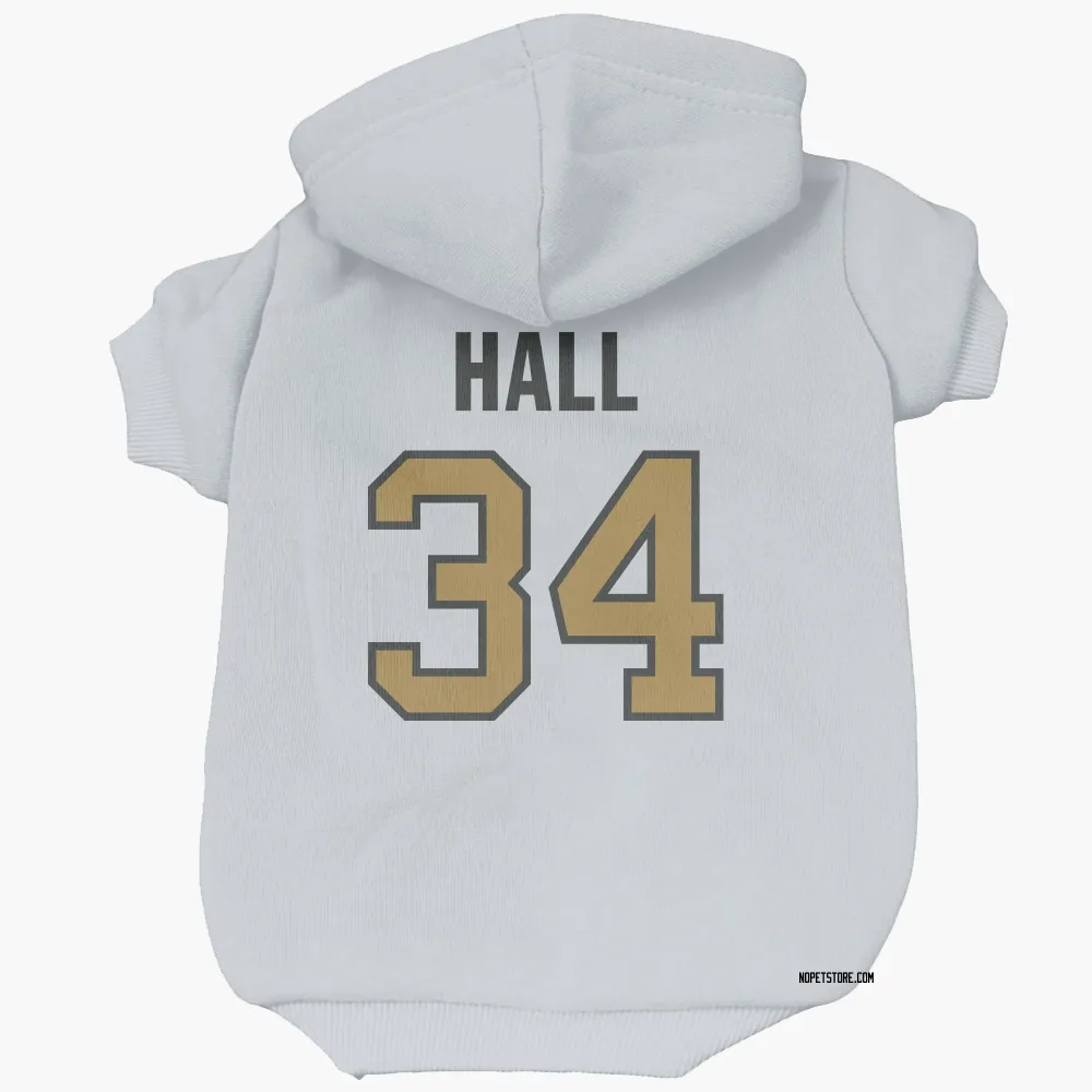 New Orleans Saints TJ Hall White Gold Pet Hoodie for Dog & Cat