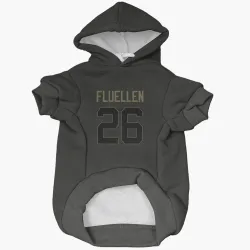 New Orleans Saints Travion Fluellen Black Service Pet Hoodie for Dog & Cat