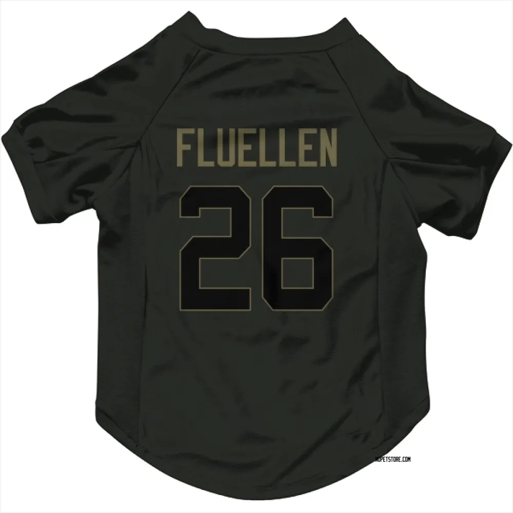 New Orleans Saints Travion Fluellen Black Service Pet Jersey for Dog & Cat