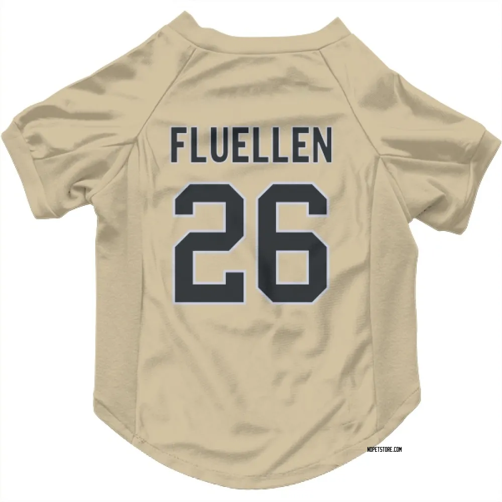 New Orleans Saints Travion Fluellen Gold Pet Jersey for Dog & Cat
