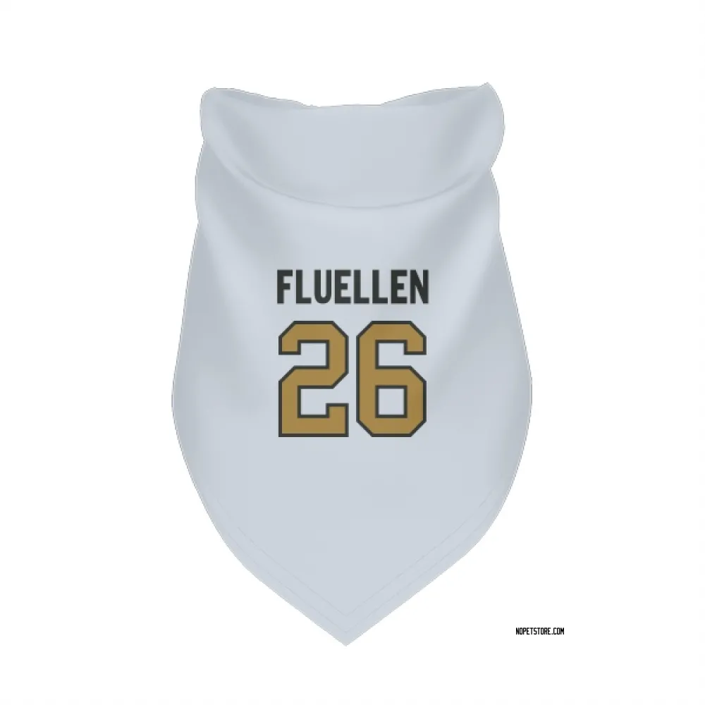New Orleans Saints Travion Fluellen White Gold Pet Bandana for Dog & Cat