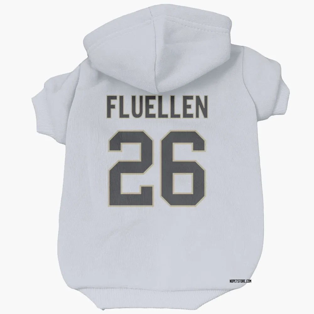 New Orleans Saints Travion Fluellen White Pet Hoodie for Dog & Cat