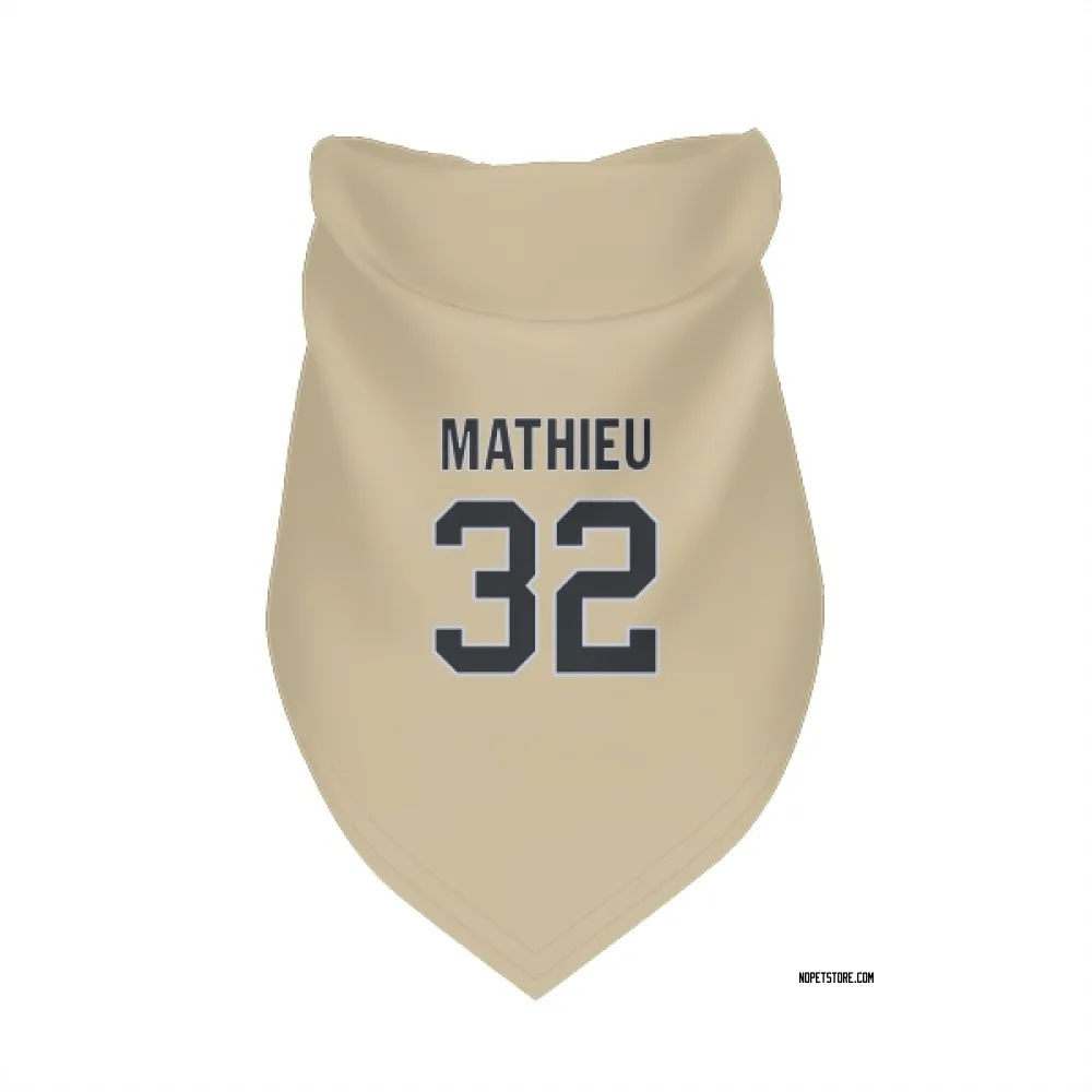 New Orleans Saints Tyrann Mathieu Gold Pet Bandana for Dog & Cat