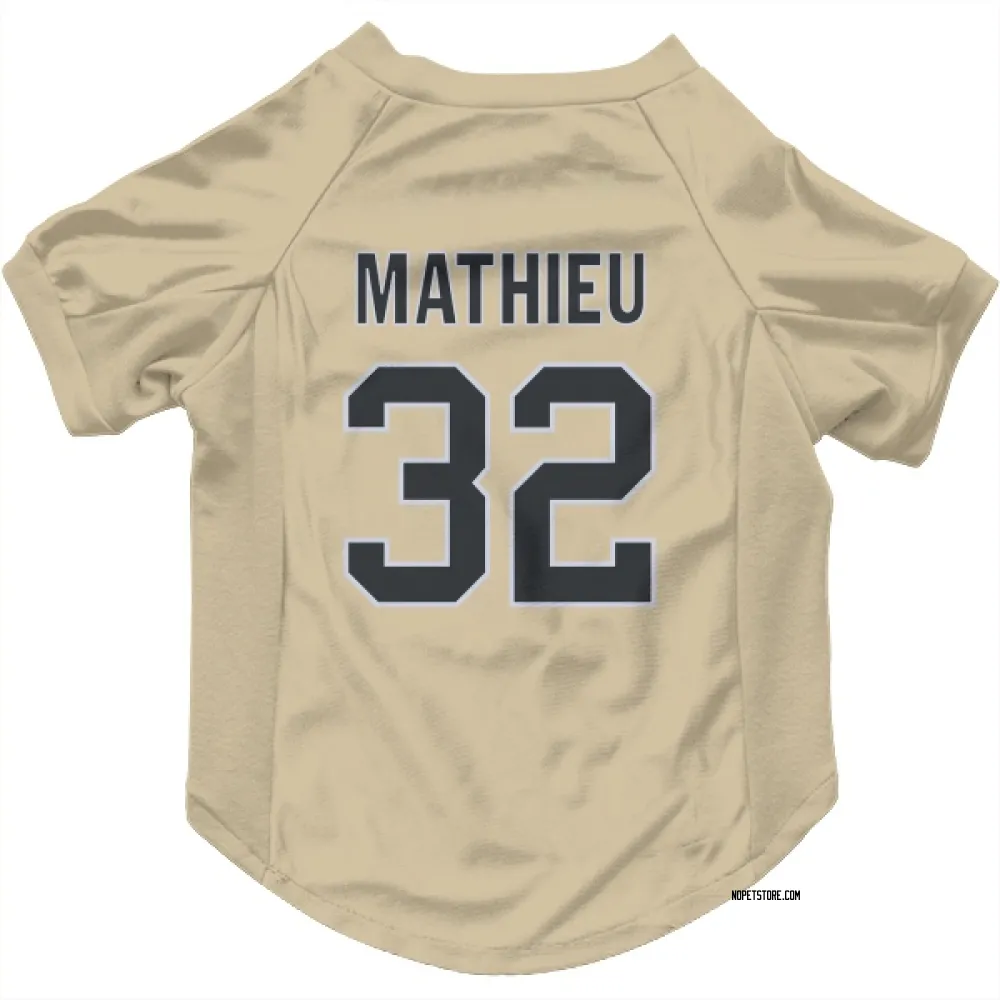 New Orleans Saints Tyrann Mathieu Gold Pet Jersey for Dog & Cat