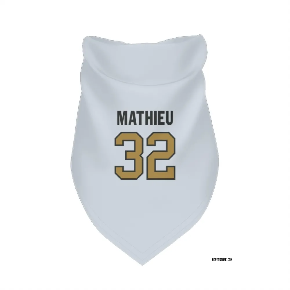 New Orleans Saints Tyrann Mathieu White Gold Pet Bandana for Dog & Cat