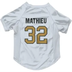 New Orleans Saints Tyrann Mathieu White Gold Pet Jersey for Dog & Cat
