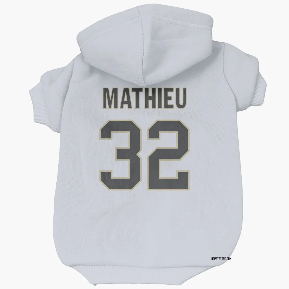 New Orleans Saints Tyrann Mathieu White Pet Hoodie for Dog & Cat