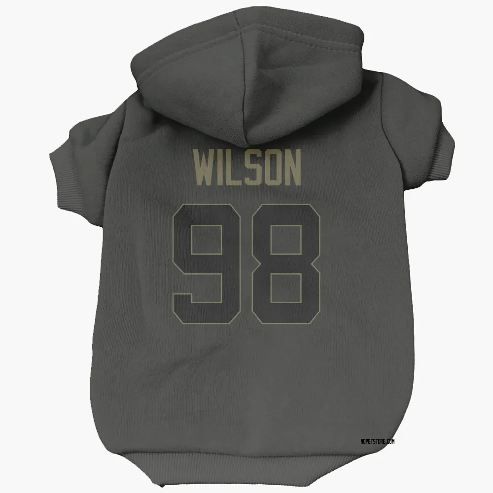New Orleans Saints Tyree Wilson Black Service Pet Hoodie for Dog & Cat