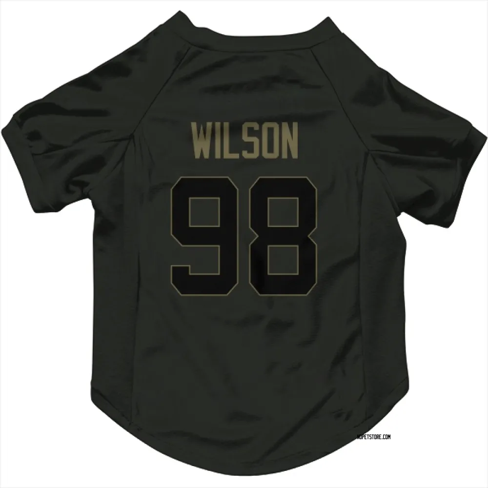 New Orleans Saints Tyree Wilson Black Service Pet Jersey for Dog & Cat