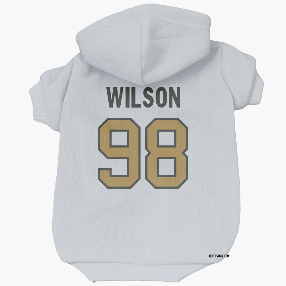 New Orleans Saints Tyree Wilson White Gold Pet Hoodie for Dog & Cat