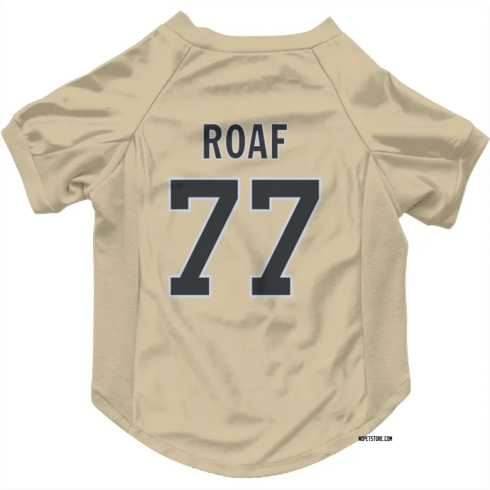 New Orleans Saints Willie Roaf Gold Pet Jersey for Dog & Cat