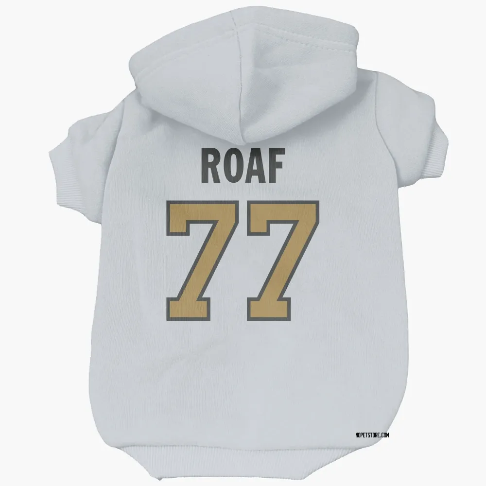 New Orleans Saints Willie Roaf White Gold Pet Hoodie for Dog & Cat
