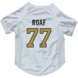 New Orleans Saints Willie Roaf White Gold Pet Jersey for Dog & Cat