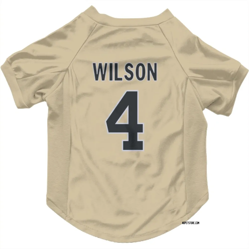 New Orleans Saints Zach Wilson Gold Pet Jersey for Dog & Cat