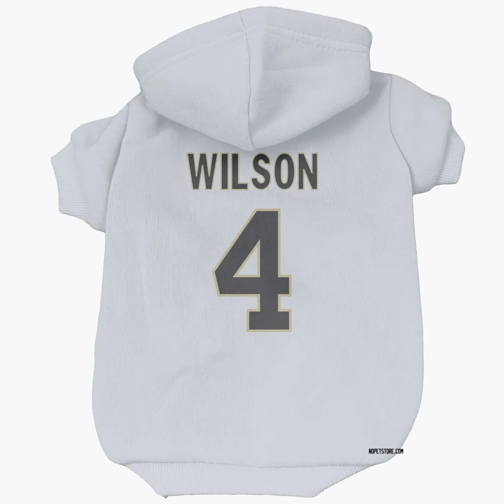 New Orleans Saints Zach Wilson White Pet Hoodie for Dog & Cat
