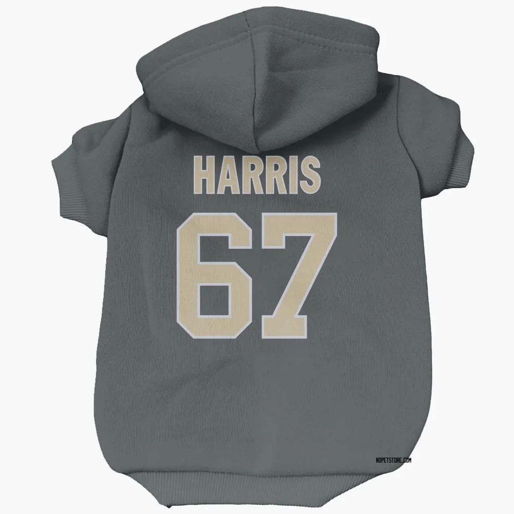 New Orleans Saints Zxavian Harris Black Pet Hoodie for Dog & Cat