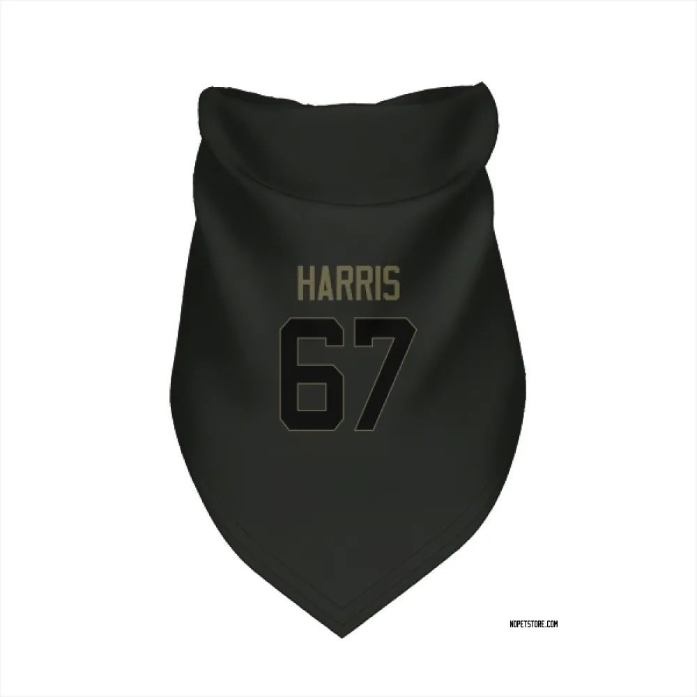 New Orleans Saints Zxavian Harris Black Service Pet Bandana for Dog & Cat