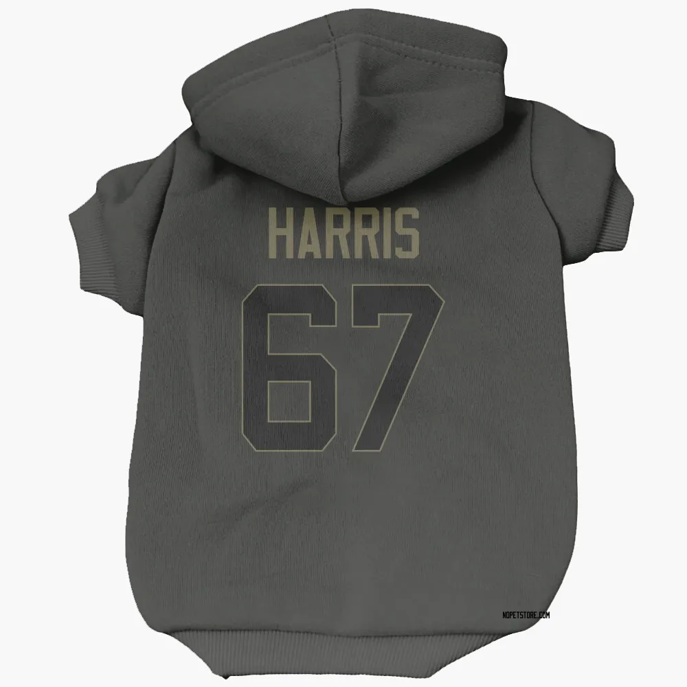 New Orleans Saints Zxavian Harris Black Service Pet Hoodie for Dog & Cat