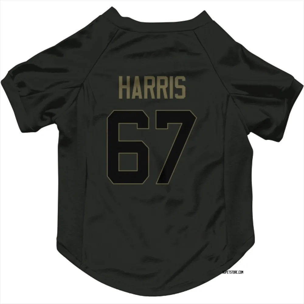 New Orleans Saints Zxavian Harris Black Service Pet Jersey for Dog & Cat