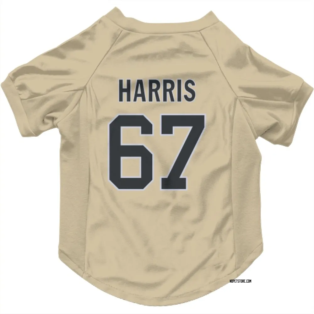 New Orleans Saints Zxavian Harris Gold Pet Jersey for Dog & Cat