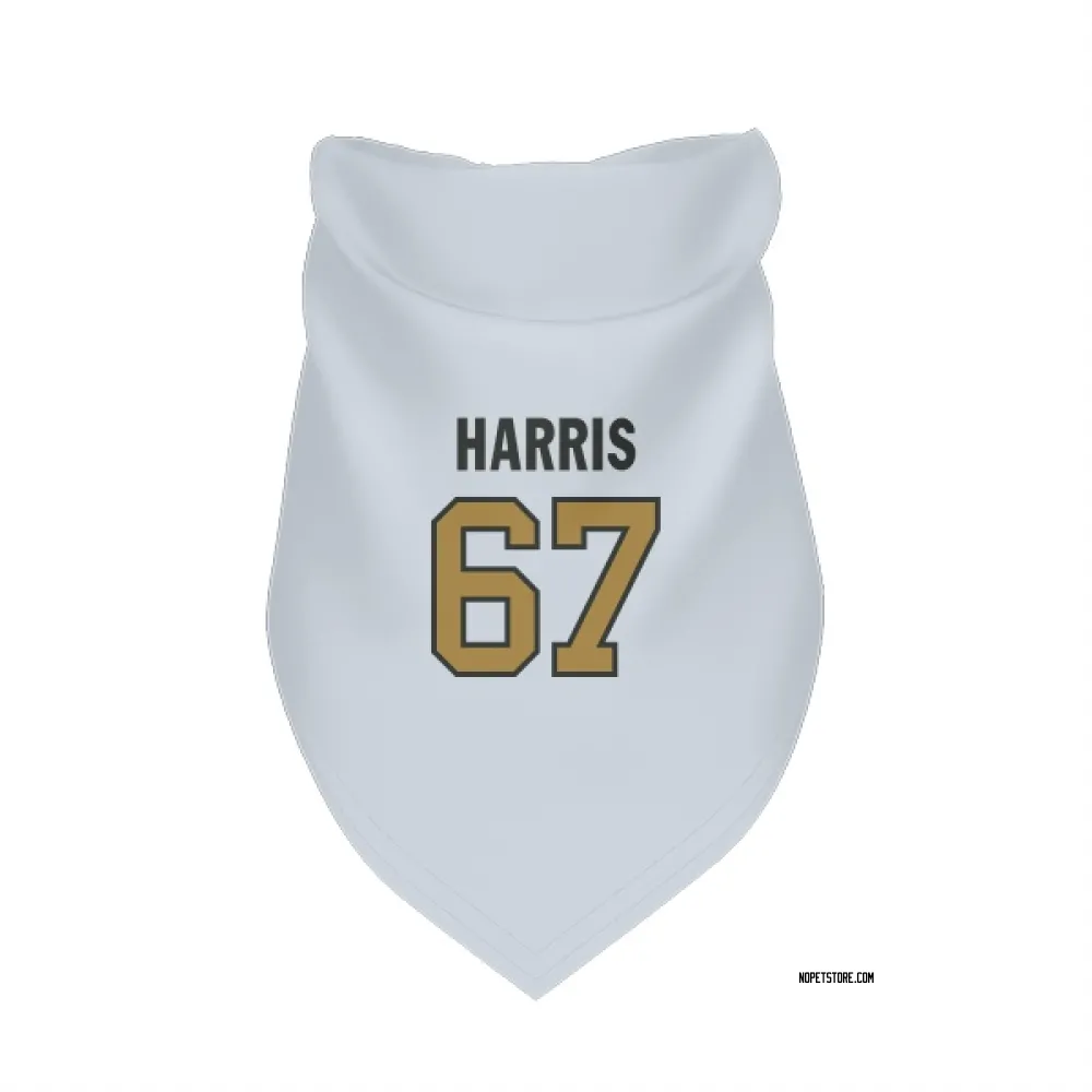 New Orleans Saints Zxavian Harris White Gold Pet Bandana for Dog & Cat