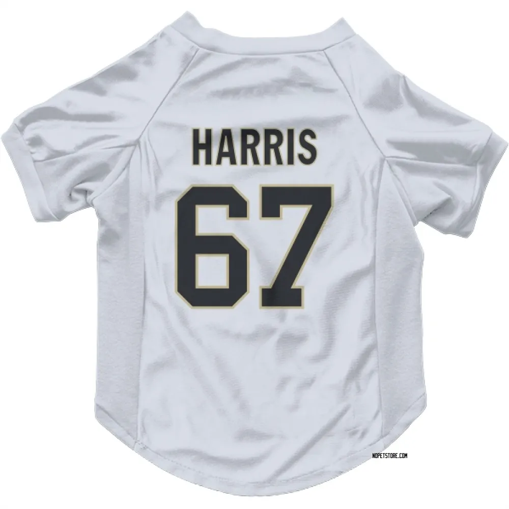 New Orleans Saints Zxavian Harris White Pet Jersey for Dog & Cat